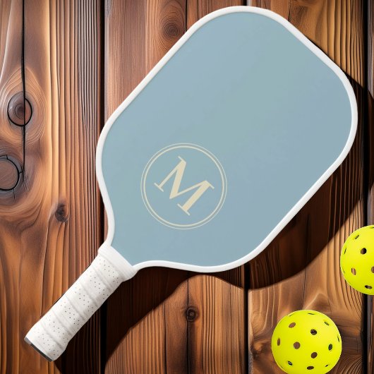 Monogram Mid-Century Efficiënt Licht Hemel Kleur Pickleball Paddle
