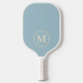 Monogram Mid-Century Efficiënt Licht Hemel Kleur Pickleball Paddle (Voorkant)