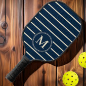 Monogram Mid-Century Gestreepte Deep Zee Blauwe Kl Pickleball Paddle