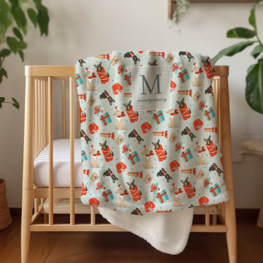 Monogram | Mid-Century Modern Kersthonden Sherpa Deken