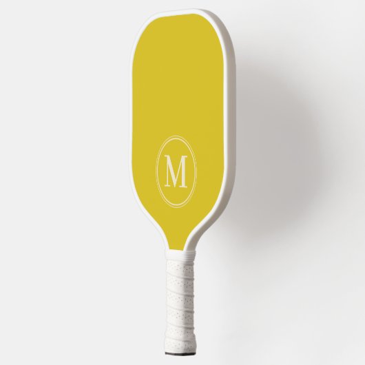Monogram Mid-Century Solid Dark Lemon Kleur Pickleball Paddle (Links)