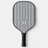 Monogram Mid-Century Strepen Duifgrijs Kleur Pickleball Paddle (Achterkant)