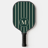 Monogram Mid-Century Striping Sage Groene Kleur Pickleball Paddle (Voorkant)