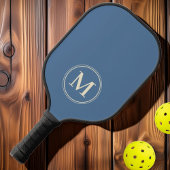 Monogram Midden-eeuw Solid Capri Blauwe Kleur Pickleball Paddle