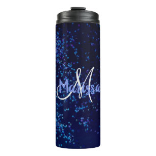 Monogram Midnite Blue Confetti Thermosbeker