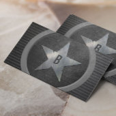 Monogram Militaire Ster Koele Grunge Metallic Visitekaartje