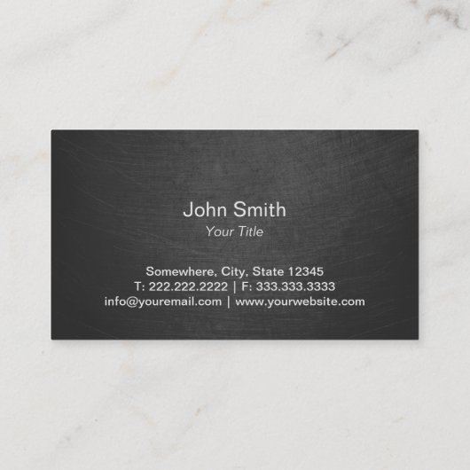 Monogram Militaire Ster Koele Grunge Metallic Visitekaartje (Achterkant)