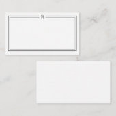 Monogram Mini Note Kaart Classic Kantoor Stationer Notitiekaartje (Voorkant / Achterkant)