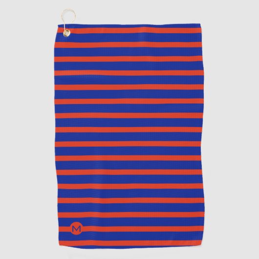 Monogram Mini RB Gestreepte Golfhanddoek (Voorkant)