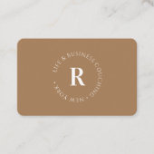 Monogram, minimaal bruin visitekaartje (Voorkant)