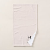 Monogram Minimaal Elegant Blush Roze Stijlvol Eenv Bad Handdoek (Handdoek)
