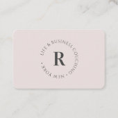 Monogram, minimaal grijs visitekaartje (Voorkant)