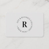 Monogram, minimaal grijs Visitekaartje (Voorkant)