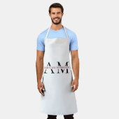 Monogram minimaal Initiaal Schort (Gedragen)