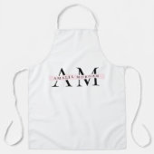 Monogram minimaal Initiaal Schort (Voorkant)