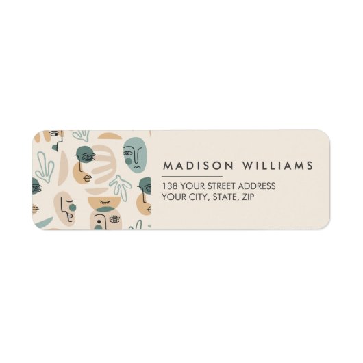 Monogram Minimaal Modern Etiket (Voorkant)