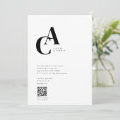 Monogram, minimaal, modern, QR-code, Kaart (Staand voorkant)