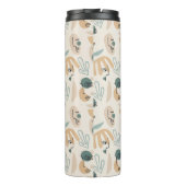 Monogram Minimaal Modern Thermisch Bekerglas Thermosbeker (Achterkant)
