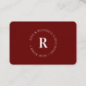 Monogram, minimaal rood visitekaartje (Voorkant)