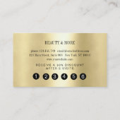 Monogram, minimaal zwart goud klantenkaartje (Achterkant)