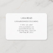 Monogram, minimaal zwart visitekaartje (Achterkant)