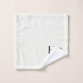 Monogram Minimal Elegant Ivory Chic Stylish Simple Bad Handdoek (Wasdoekje)