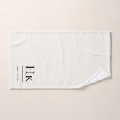 Monogram Minimal Elegant Ivory Chic Stylish Simple Bad Handdoek (Handdoek)
