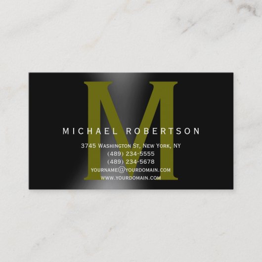 Monogram Minimale Consultant Visitekaartje (Voorkant)