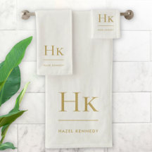 Monogram Minimale Elegante Ivoor Goud Stijlvol Een