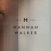 Monogram | Minimale Elegante Moderne Zwarte Naampl Raamsticker