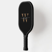 Monogram Minimale Elegante Zwart Gouden Script Naa Pickleball Paddle (Links)