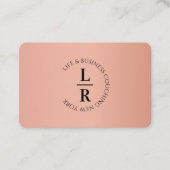 Monogram, minimale kopergouden zaken visitekaartje (Voorkant)