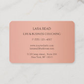 Monogram, minimale kopergouden zaken visitekaartje (Achterkant)