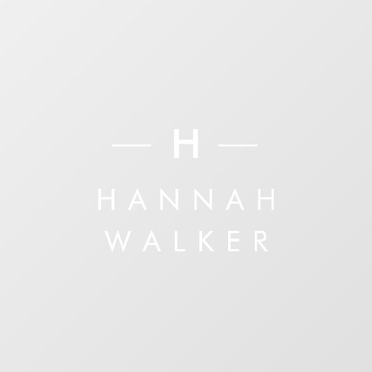 Monogram | Minimale legante moderne nummerplaat Raamsticker (Vel)