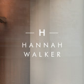 Monogram | Minimale legante moderne nummerplaat Raamsticker