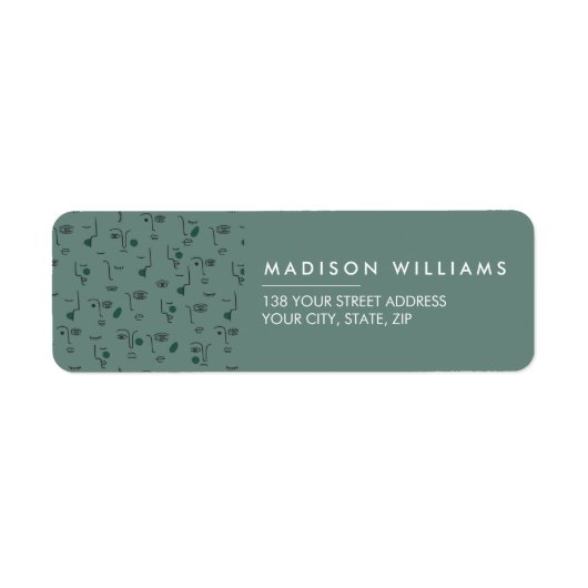 Monogram Minimale Moderne Etiket (Voorkant)