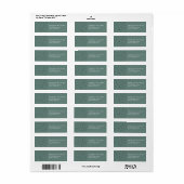 Monogram Minimale Moderne Etiket (Full Sheet)