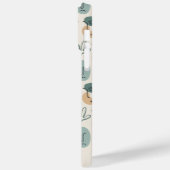 Monogram Minimale Moderne Hoesje-Mate iPhone Case (Achterkant / Links)