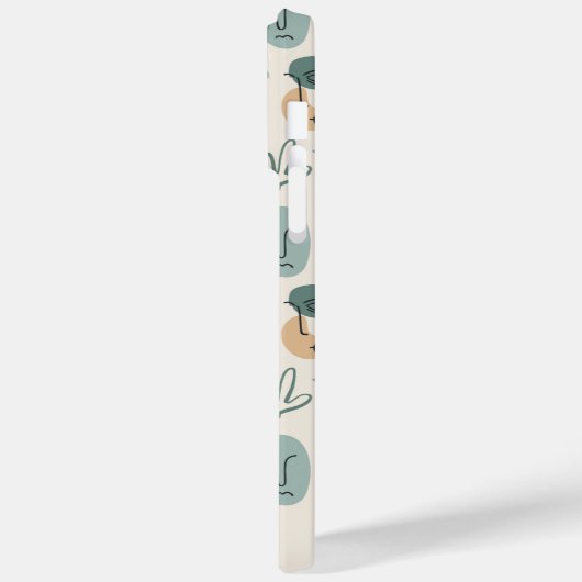 Monogram Minimale Moderne Hoesje-Mate iPhone Case (Achterkant / Links)