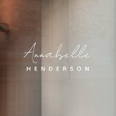 Monogram | Minimale moderne, stijlvolle naamplaat Raamsticker