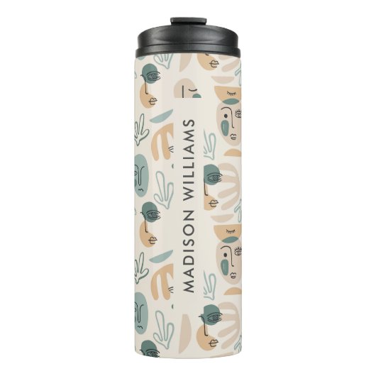 Monogram Minimale Moderne Thermische Tumbler Thermosbeker (Voorkant)
