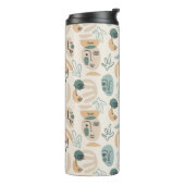 Monogram Minimale Moderne Thermische Tumbler Thermosbeker (Gedraaid links)