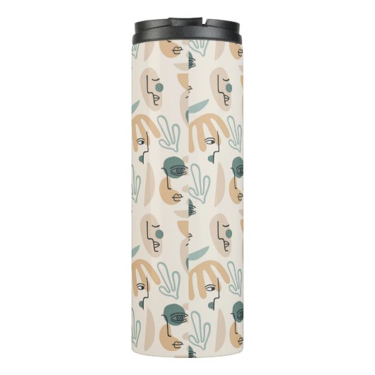 Monogram Minimale Moderne Thermische Tumbler Thermosbeker (Achterkant)