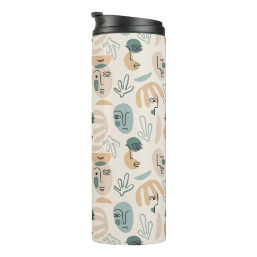 Monogram Minimale Moderne Thermische Tumbler Thermosbeker (Geroteerd rechts)