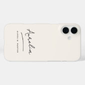 Monogram Minimale Neutrale Eenvoudige Script Handt Case-Mate iPhone Case (Achterkant (horizontaal))