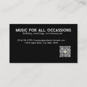 monogram Minimale zwarte DJ party planner Visitekaartje (Achterkant)