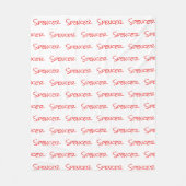 Monogram minimalist custom name  fleece deken (Voorkant)