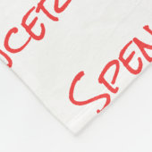 Monogram minimalist custom name  fleece deken (Hoek)