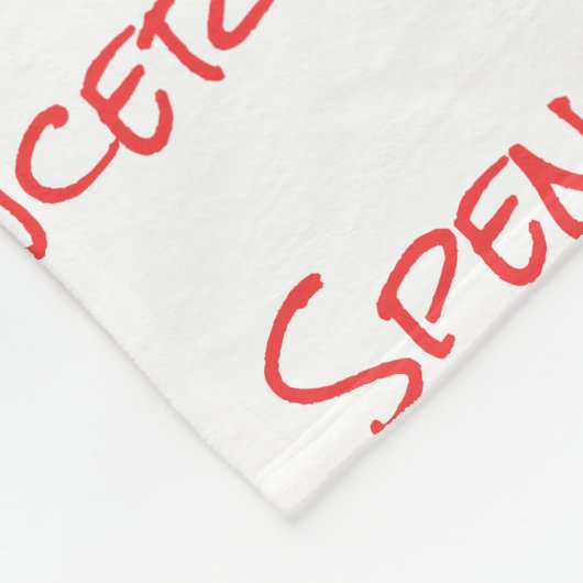 Monogram minimalist custom name  fleece deken (Hoek)