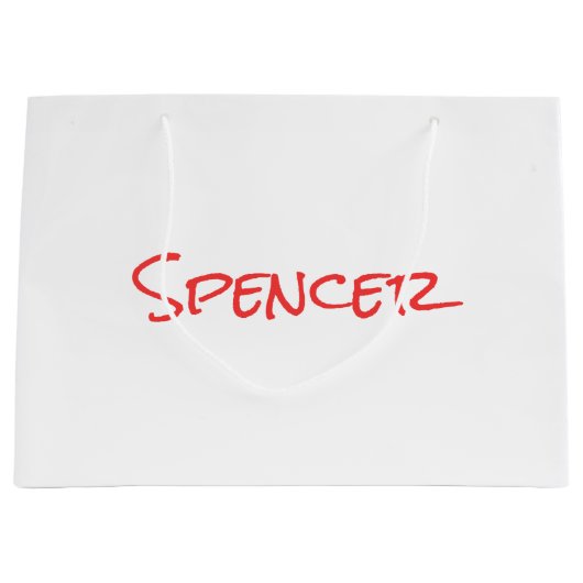 Monogram minimalist custom name groot cadeauzakje (Voorkant)